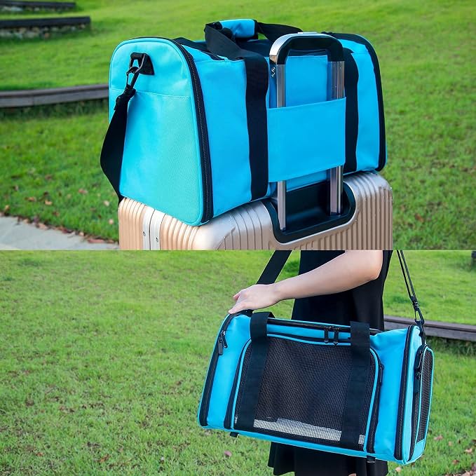 Soft Sided Carrier for Small Medium Cats Dogs, TSA Airline Approved Collapsible - Image 8