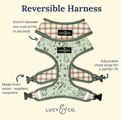 Lucy & Co. Cute Reversible Dog Harness Walking Halter - Image 5