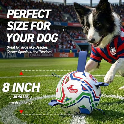QDAN World Cup Soccer Ball for Dog, 8 Inch Dog Balls - Image 5