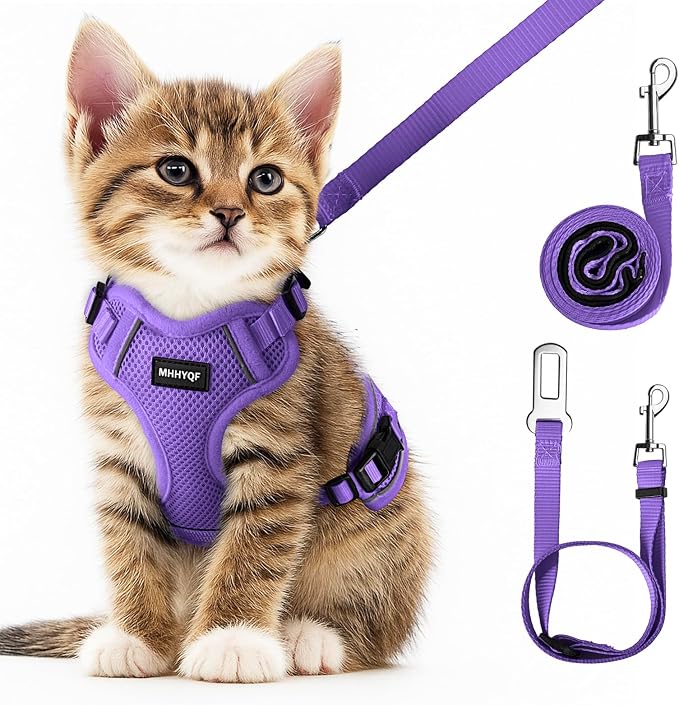 Cat Harness and Leash Set for Walking Escape Proof, Improved Four Place by Unknown