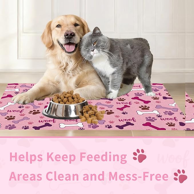 Dog Feeding Mat 24 x 16 Inch, Waterproof Non Slip Rubber Pet Bowl Pad Mat - Image 6