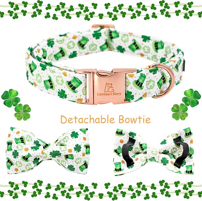 Lionheart glory Dog Bow Collar St. Patrick's Day Dog Collar - Image 3