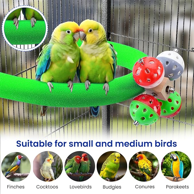 U Shape Parrot Perch Stand Toy Bird Platform Sand Paw Grinding Clean Stick - Image 4