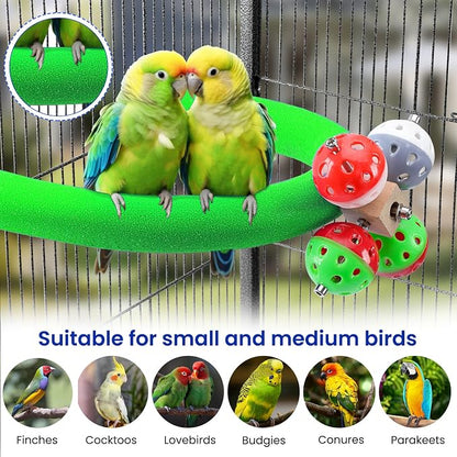 U Shape Parrot Perch Stand Toy Bird Platform Sand Paw Grinding Clean Stick - Image 4