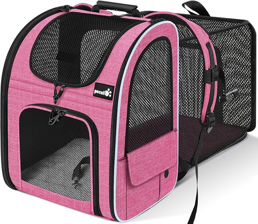 Pecute Cat Backpack Carrier Expandable, Pet Backpack by pecute