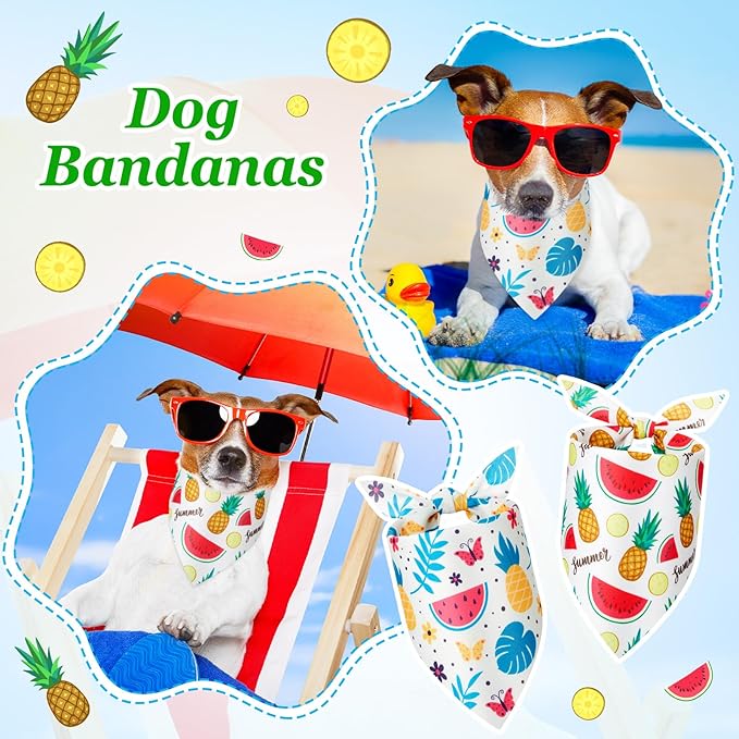 Weewooday 50 Pcs Fruit Dog Bandanas Bulk - Image 2