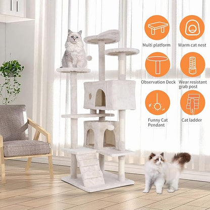 Cat Tree for Indoor Cats, Space Saving Cat Activity Center, Durable Pet Play - Image 2