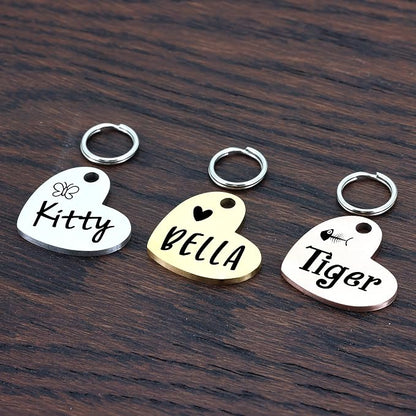 Ultra Joys Cat ID Tag Personalized Pet Tags, Durable Stainless Steel Small Pet - Image 2