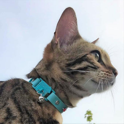 Kittyrama Aqua Cat Collar with Bell - Image 4