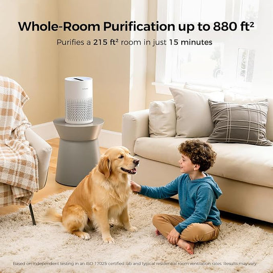 Purivortex Air Purifiers for Home, Quiet HEPA Air Filter for Pollen, Pet Dander - Image 2