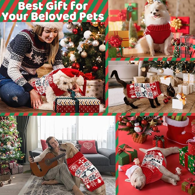 Christmas Dog Sweaters for Small Large Dogs Girl, Soft Warm Pup Dogs Shirt - Image 6