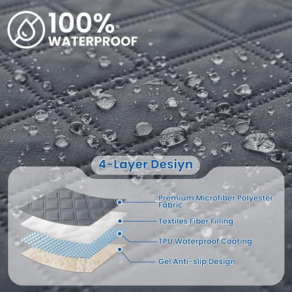 Waterproof Dog Bed Cover Pet Blanket, Soft Couch Cover - Image 2