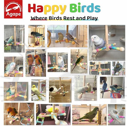 Agape Bird Toy, Parrot 360° Interactive Rotating Perch, Bird Cage Accessories - Image 5
