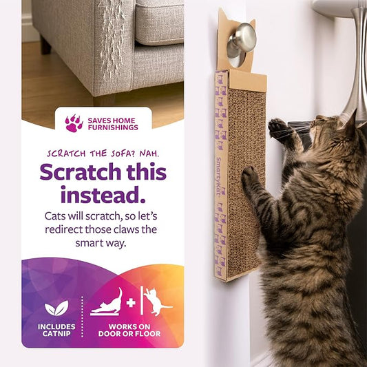 SmartyKat Scratch Up Corrugated Hanging Cat Scratcher, Catnip Infusion - Image 2