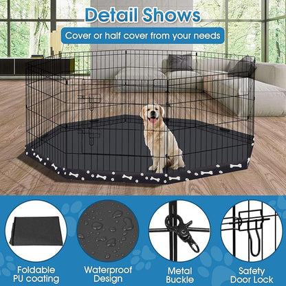 Dog Pen Pet Playpen Dog Fence Indoor Foldable Metal Wire Exercise Puppy Play - Image 4