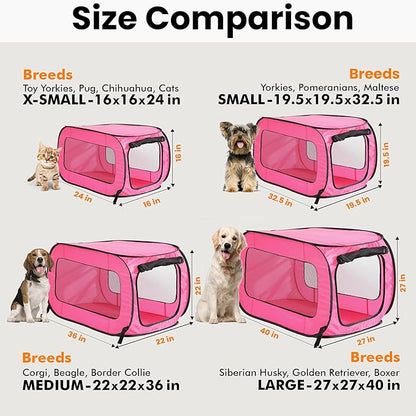 Beatrice Home Fashions Portable, Collapsible, Pop Up Kennel Travel Cat and Dog - Image 3