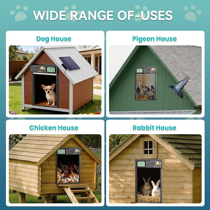 Large Size Automatic Dog Door Cat Door Solar - Image 7