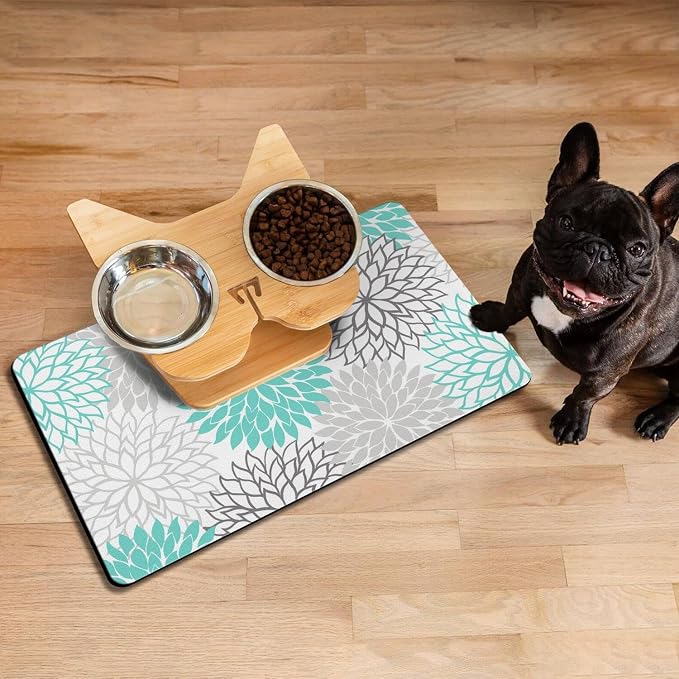 Pet Feeding Mat for Floors Waterproof Dog Mat for Food and Water Absorbent - Image 3