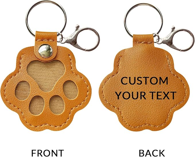 Dog Hair Keychain, Leather Pet Hair Collector Keychains, Pet Fur Keepsake Gift - Image 3