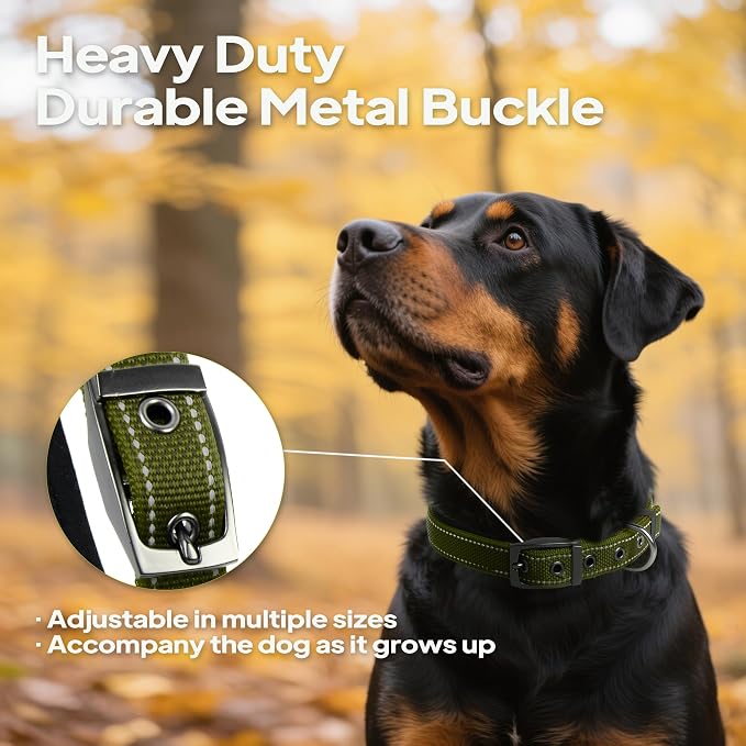 PetiFine Dog Collars for Medium Dogs, Neoprene Padded and Adjustable, - Image 3
