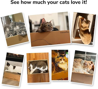 FUKUMARU 5 PCS Cat Scratching Boards, 11.4 Inch Width Ex-Large Cat Scratcher Box - Image 5