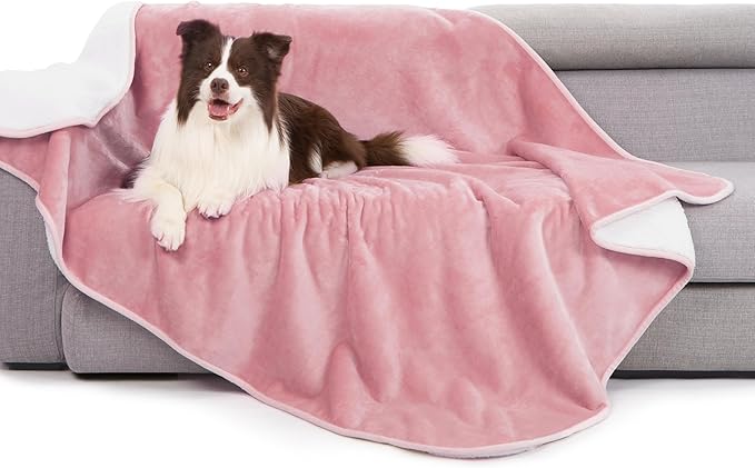 gogobunny Waterproof Bed Blanket, Reversible Sherpa Fleece Throw Blanket by gogobunny