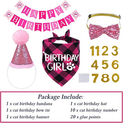 STMK Cat Birthday Decorations, Cat Birthday Hat - Image 3