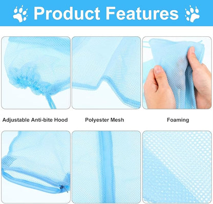 Patelai 5 Pcs Cat Bathing Bag Set Cat Grooming Bag Adjustable Pet Shower Net - Image 6