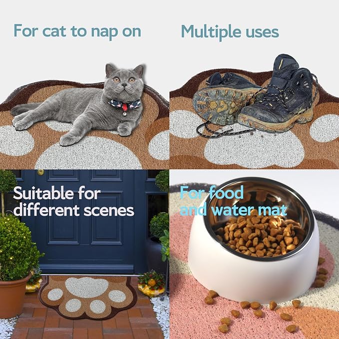 Cute Cat Litter Mat 24”x16”, Litter Box Mat, Litter Trapping Mat, Soft on Kitty - Image 6