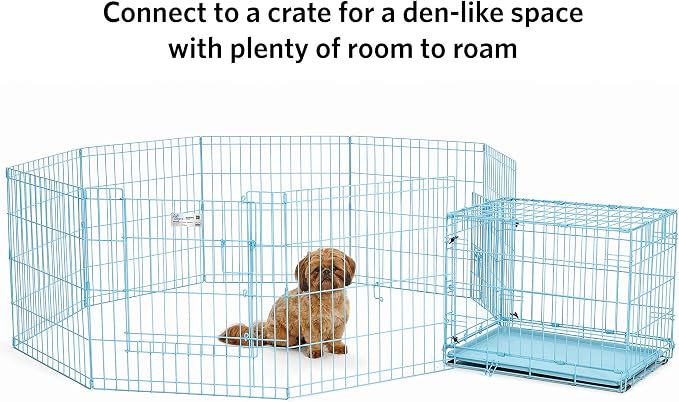 MidWest Homes for Pets Folding Metal Puppy / Dog Exercise Pen, Indoor/Outdoor - Image 2