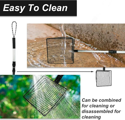 Chicken Poop Scooper 3 in 1 Adjustable Long Handle Litter Metal Scoop Heavy - Image 6