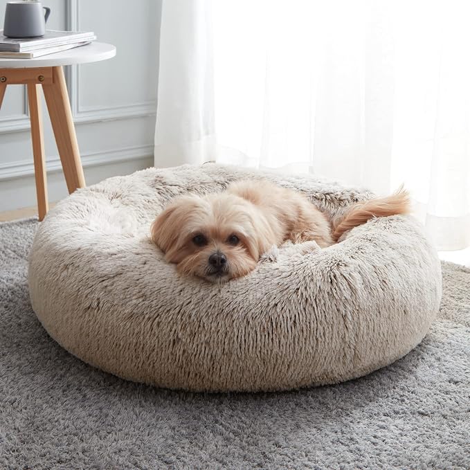 WESTERN HOME WH Calming Dog & Cat Bed, Anti-Anxiety Donut Cuddler Warming Cozy by WESTERNHOME