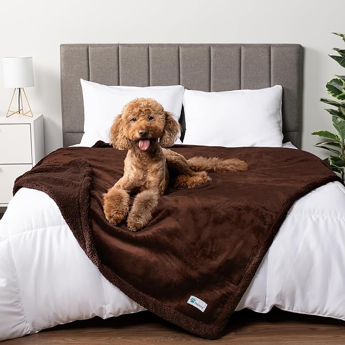 PetAmi Waterproof Dog Blanket for Queen Bed Large XL Dog Throw for Couch Cover by PetAmi