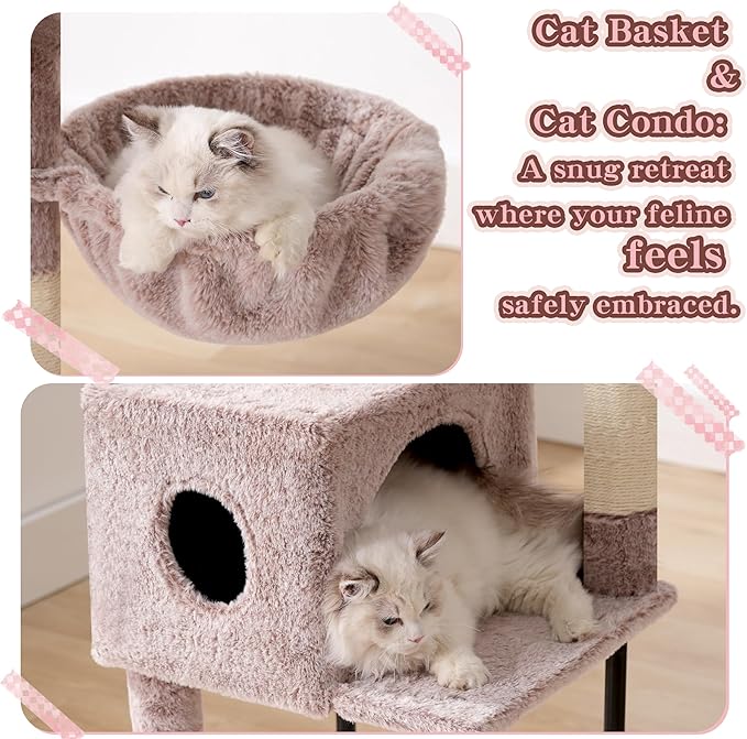 Heybly Cat Tree, 49.2 Inches Cat Tower - Image 5