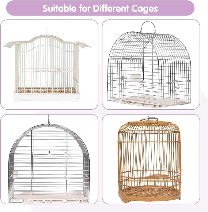 Bird Cage Cover, 45-90'' Adjustable, Universal Nylon Mesh Net, Bird Cage Skirt - Image 6