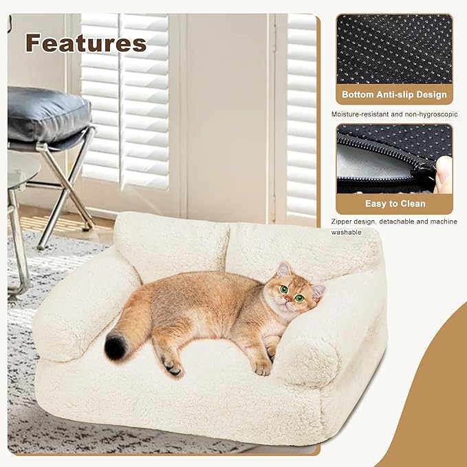 Large Cat Beds for Indoor Cats, Dog Couch Bed, Cute Cat Couch Sofas for Less - Image 5