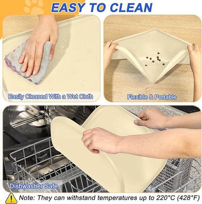 Silicone Pet Feeding Mat with Raised Edge - Image 6