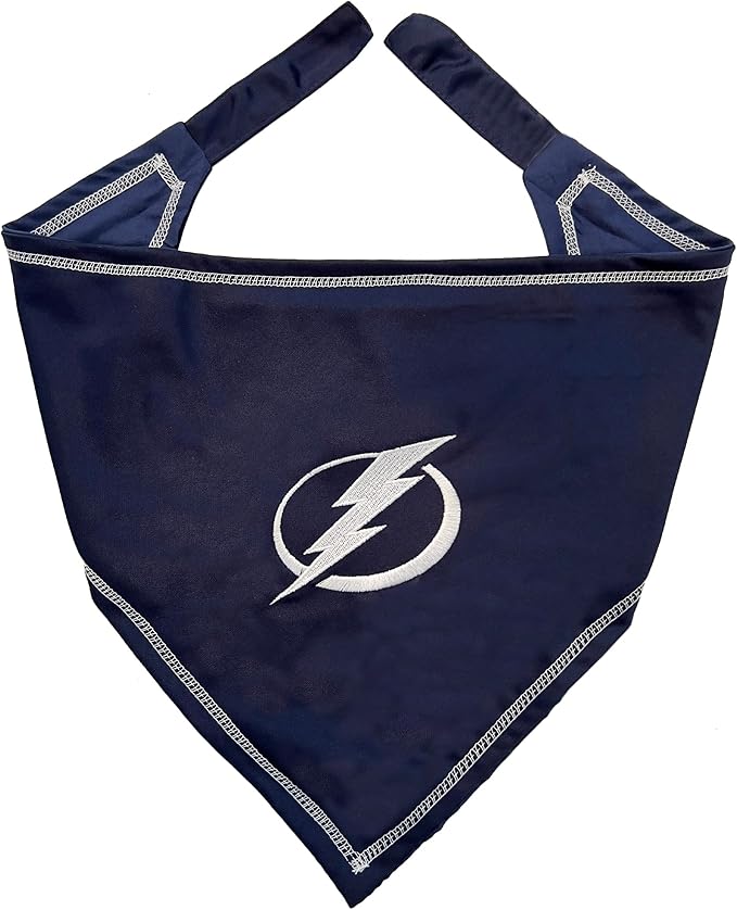 Pets First NHL Tampa Bay Lightning TIE Bandana, Size Large/X-Large. Dog Bandana - Image 3