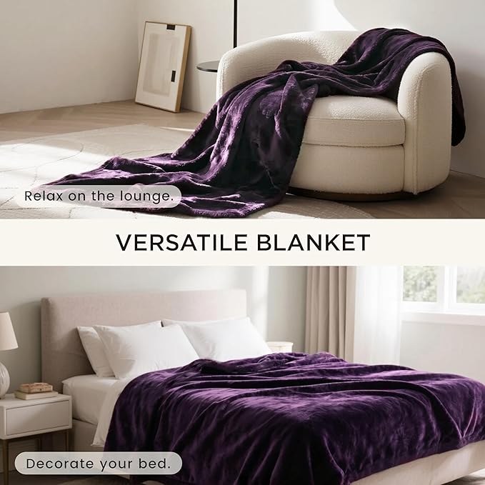gogobunny Waterproof Bed Blanket, Reversible Sherpa Fleece Throw Blanket - Image 8
