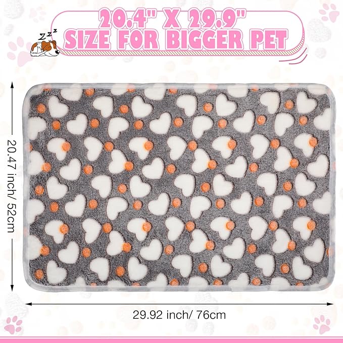 Chumia 18 Pcs Fleece Pet Blanket Soft Warm Sleep Mat Fluffy Cute Puppy Supplies - Image 2