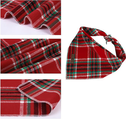Lionet Paws Christmas Dog Bandana Washable Cotton Handkerchief Scarf Triangle - Image 2