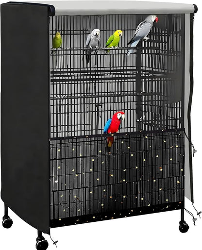 Universal Bird Cage Cover, Pet Cage Cover, 100% Shading Oxford Cloth by MIEUXLLEY