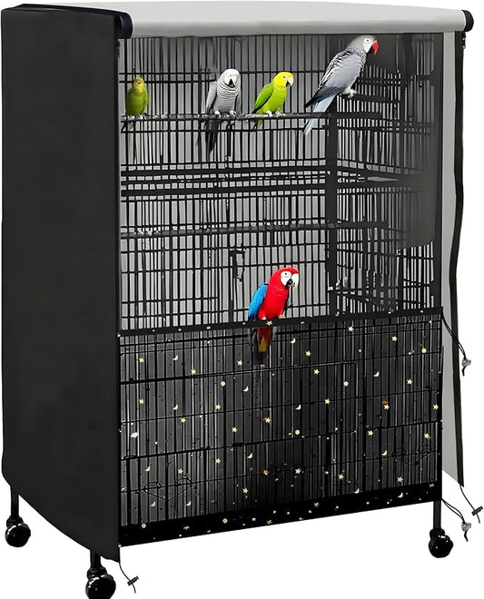 Universal Bird Cage Cover, Pet Cage Cover, 100% Shading Oxford Cloth by MIEUXLLEY
