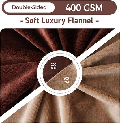 Waterproof Dog Blankets Brown Pet Blanket 60"x80", Soft Fluffy Sofa Car Bed - Image 5