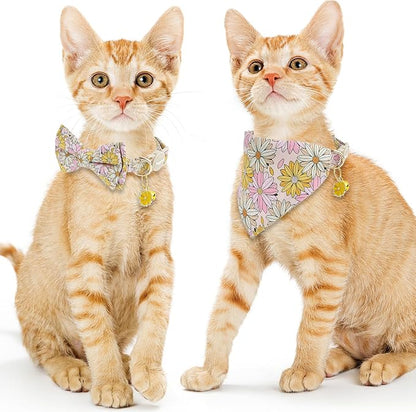 Faygarsle 2 Pack Floral Cat Collar Set - Image 7