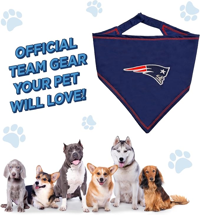 Pets First NFL New England Patriots TIE Bandana, Large/X-Large. Dog Bandana - Image 7