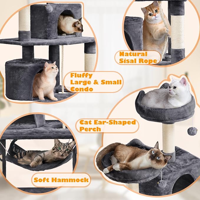 Yaheetech 62.5inches Cat Tree Cat Tower Cat Condo - Image 8