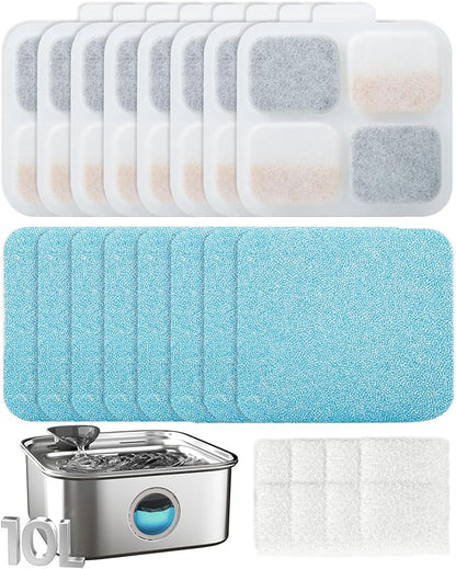 oneisall 8Set Filters for for PW07SAU 10L/2.64Gal Stainless Steel Dog Water by oneisall