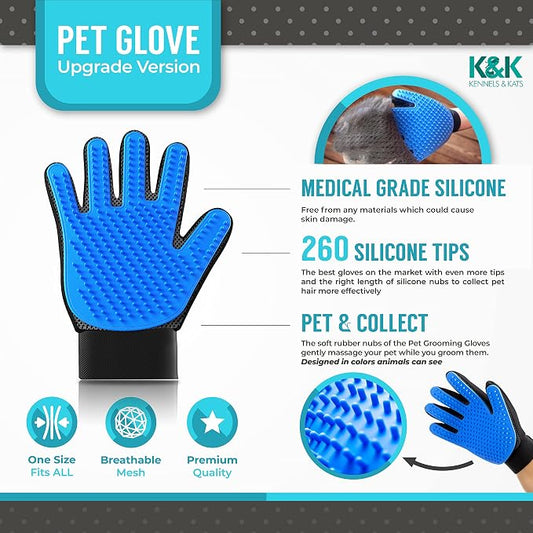 KENNELS & KATS Pet Grooming Gloves | Deshedding Glove - Image 2