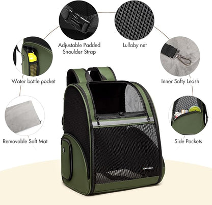 Pet Backpack Carrier, Large Cat Carrier Backpack Up to 20 Lbs - Image 8